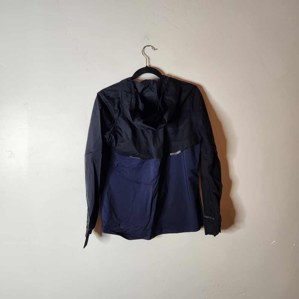 On Cloud Running Weather Jacket Blue & Black Womens Medium - Picture 4 of 7